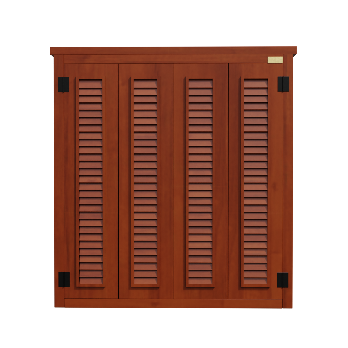 Pure Solid Wood Shoe Cabinet Louvered Door Breathable Begonia Wooden Cabinet Entrance Multi-door Shoe Cabinet
