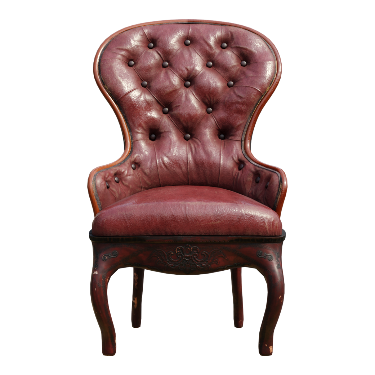 Old Sense American Style Solid Wood Study Chair Vintage Single Tiger Chair