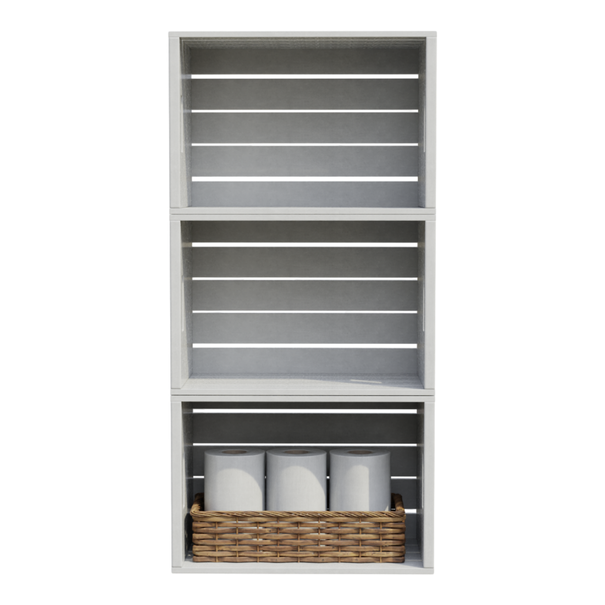 White Solid Wood Storage Basket Creative DIY Combination Rack Storage Cabinet