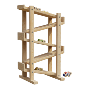 Children's solid wood toy track slide to downhill toy car