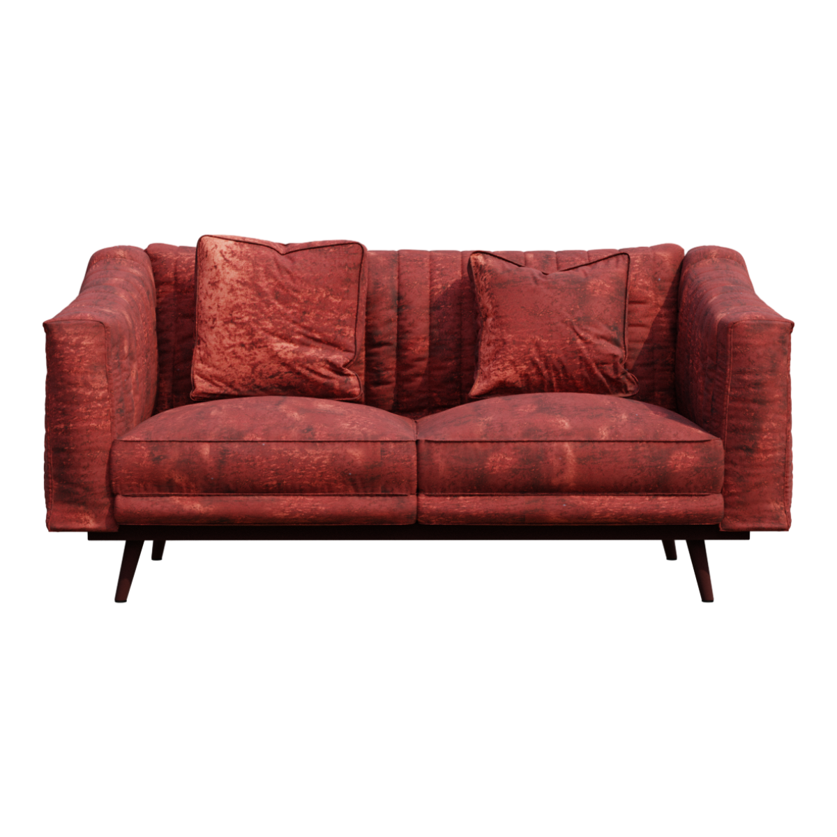Red plush sofa full-covered flannel sofa