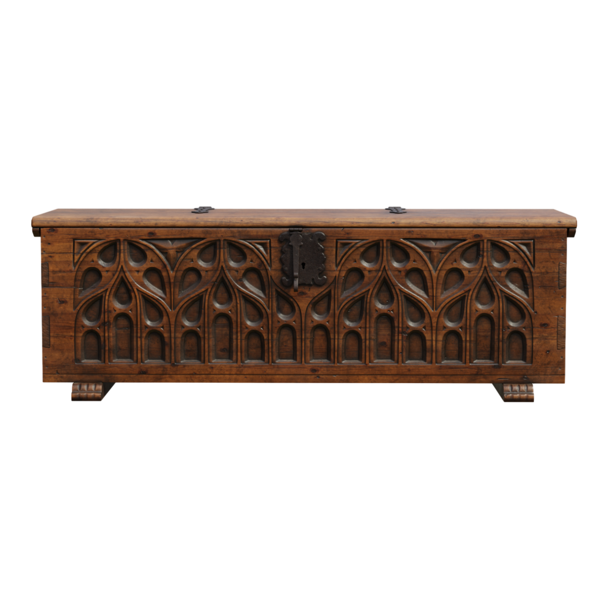 Vintage Gothic Solid Wood Carved Entrance Cabinet Home Decoration Cabinet Villa Sideboard