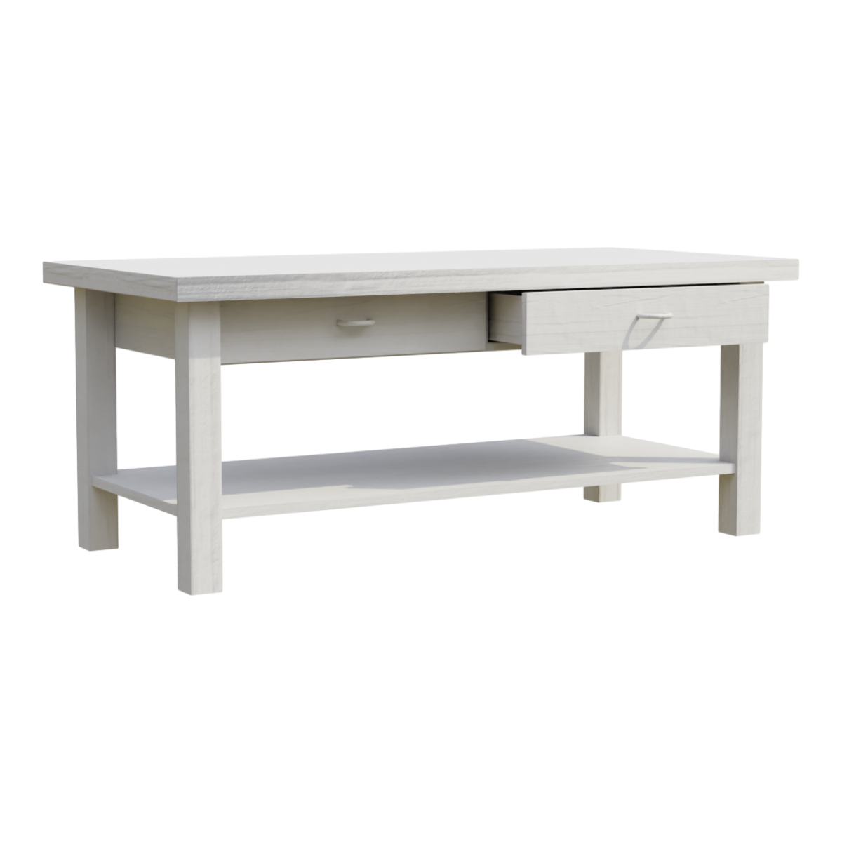 Simple White Solid Wood Drawer Table Small Low Table