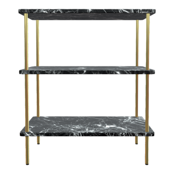 Wrought Iron Corner Floor Rack Living Room Entrance Multi-Layer Marble Partition Storage Rack