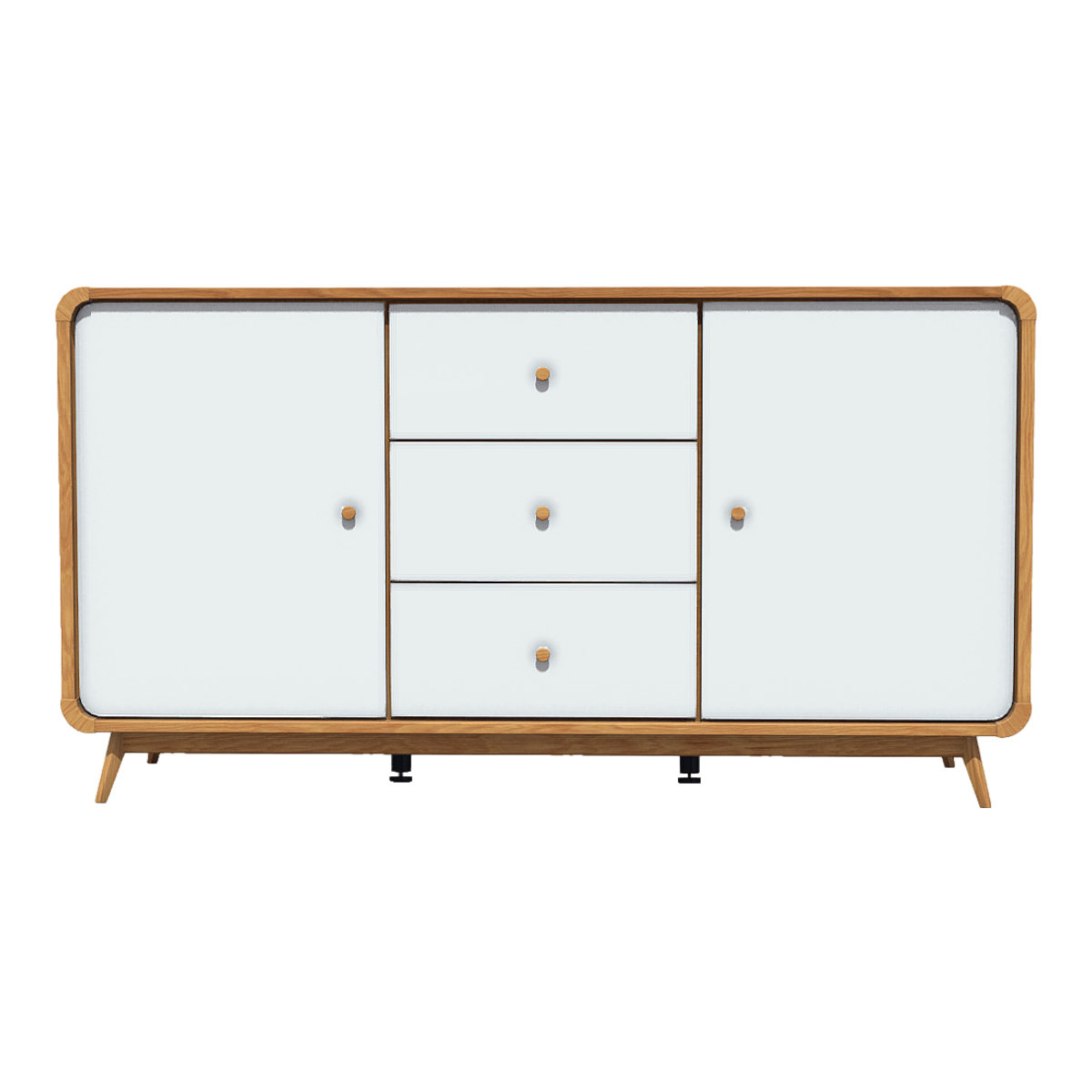 Nordic Solid Wood Sideboard Living Room Kitchen Storage Cabinet Oak Furniture Log Entrance Cabinet