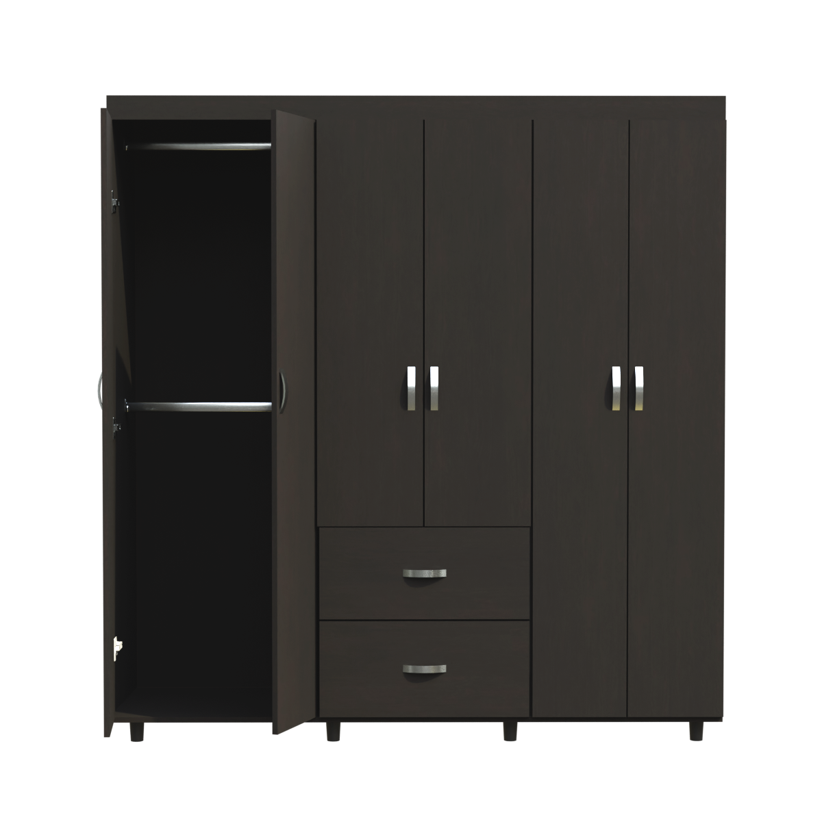 Wooden Wardrobe Solid Wood Wardrobe Pine Wardrobe Assembly Wardrobe Three Door Wardrobe