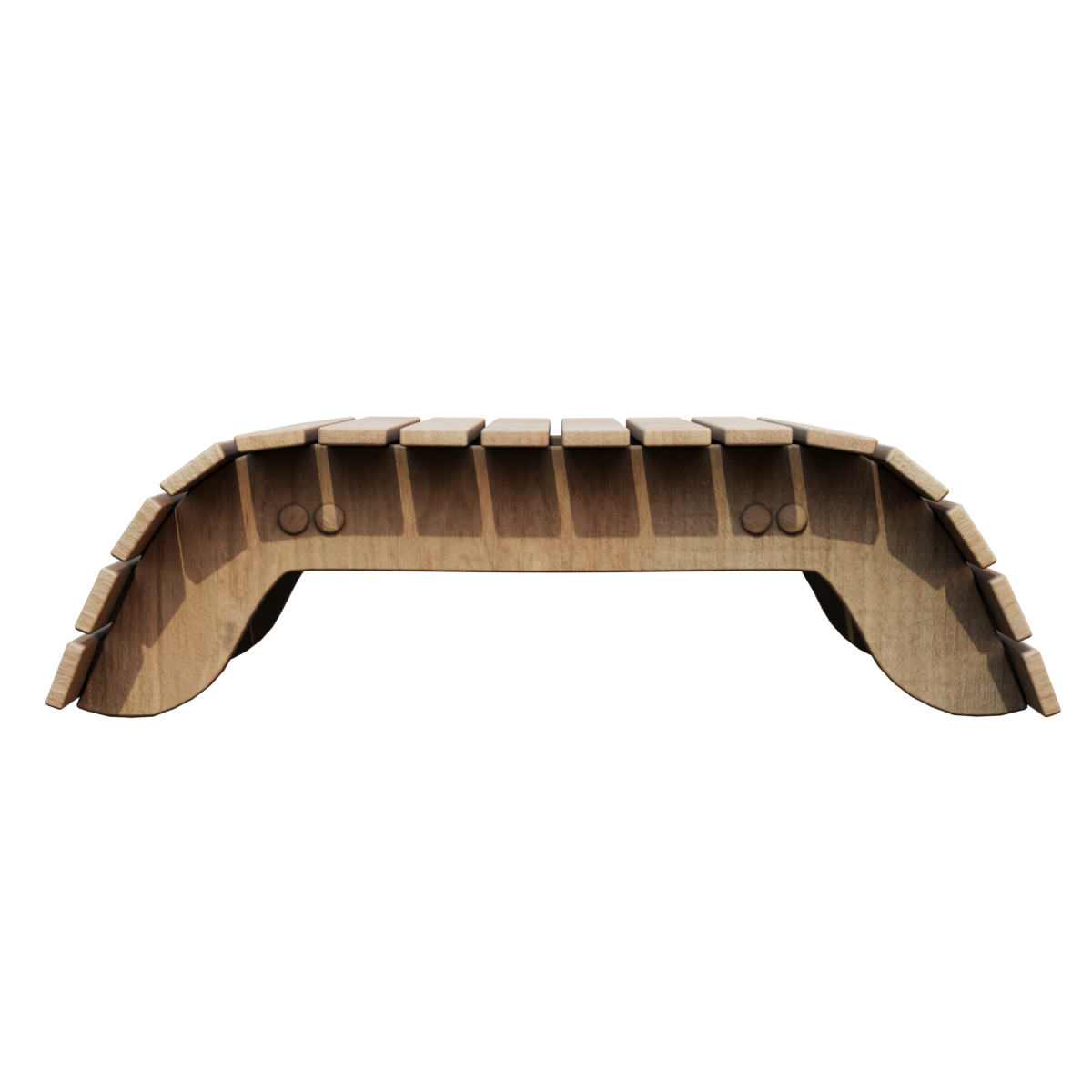 Outdoor garden solid wood bar stool arched park square common rest stool