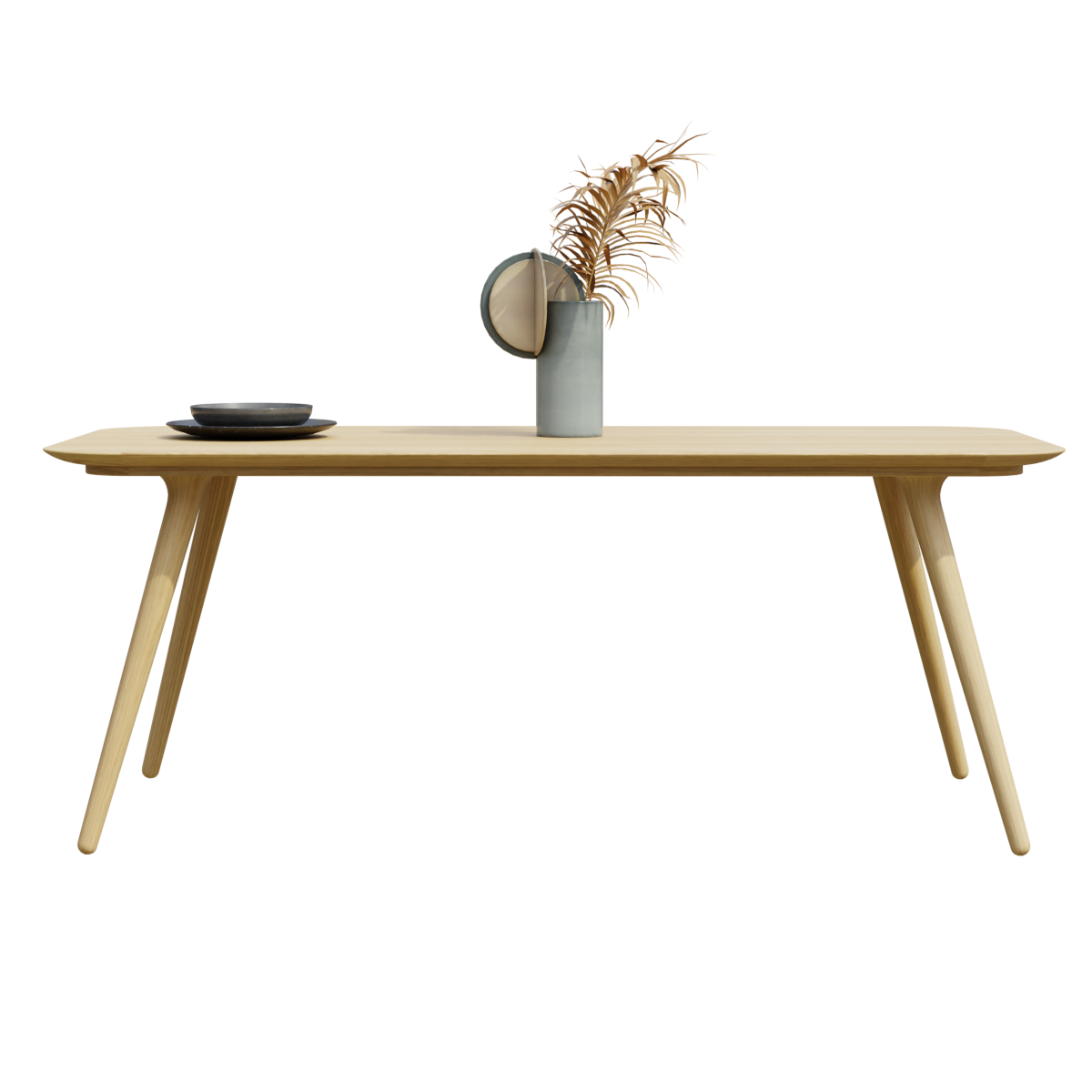 Dining Table and Chair Combination Solid Wood Desk Cherry Log Rectangular Simple Table