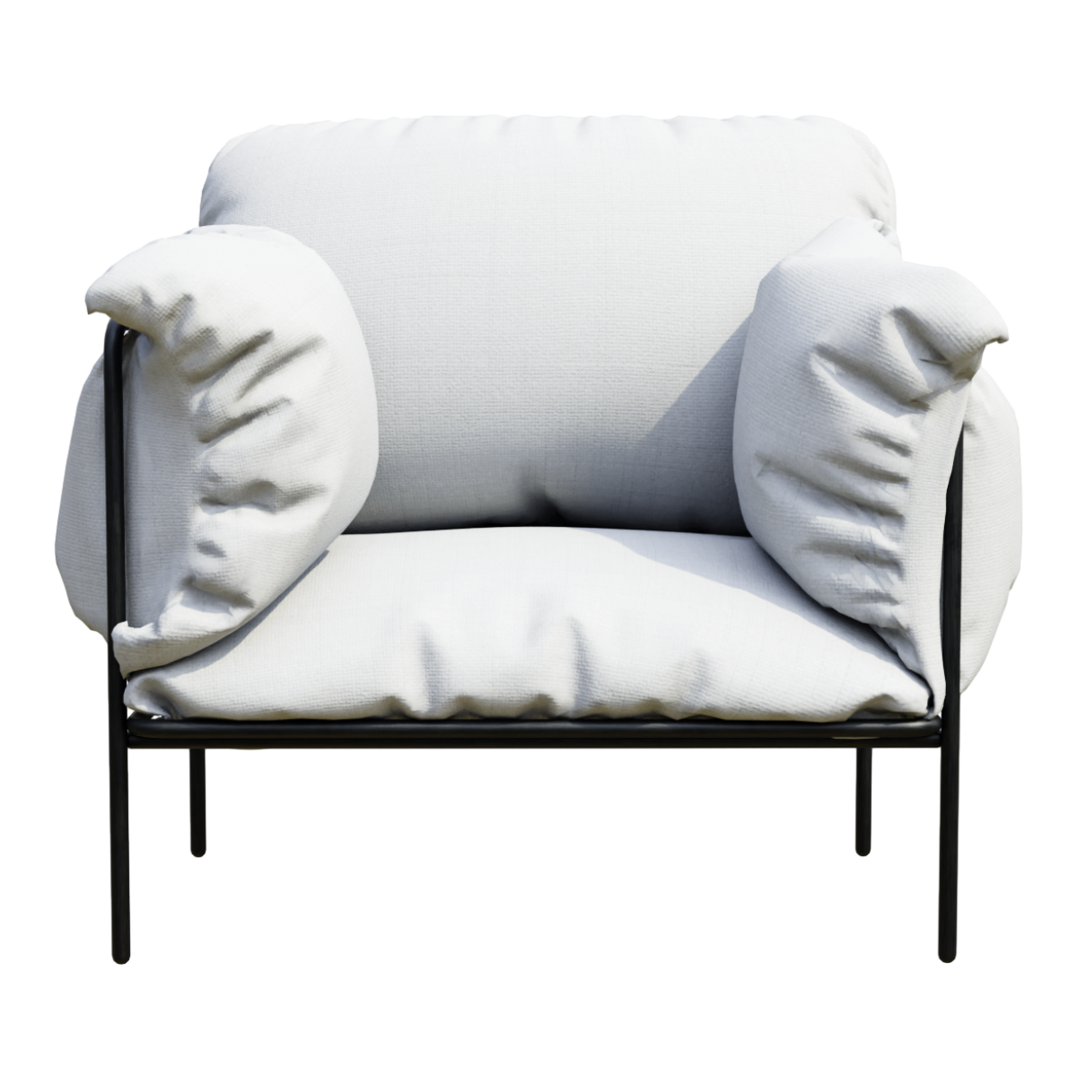 Modern Industrial Style Iron Soft Bag Single Casual Sofa Chair