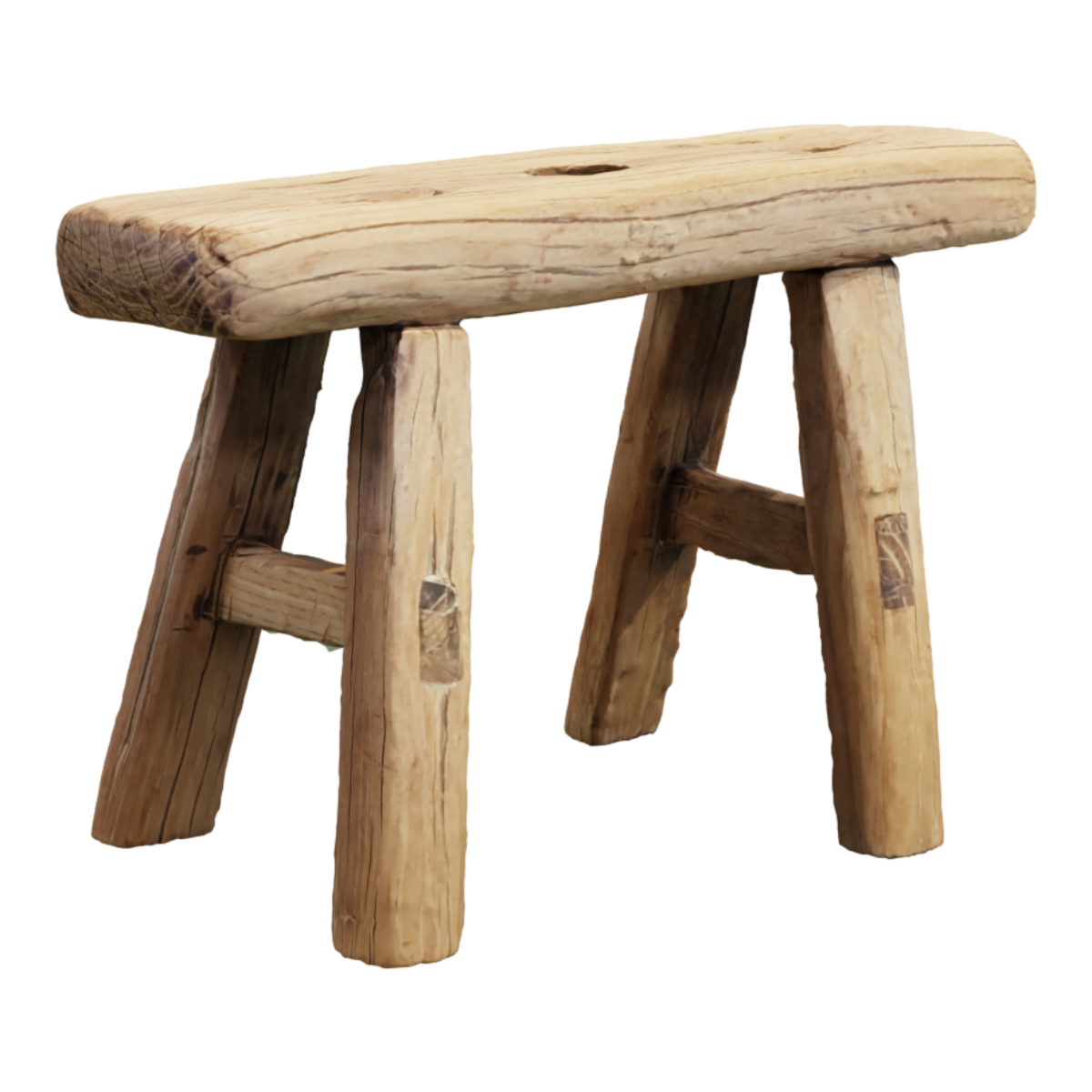 Nostalgic Furniture Solid Wood Old Small Stool Single Person Small Stool