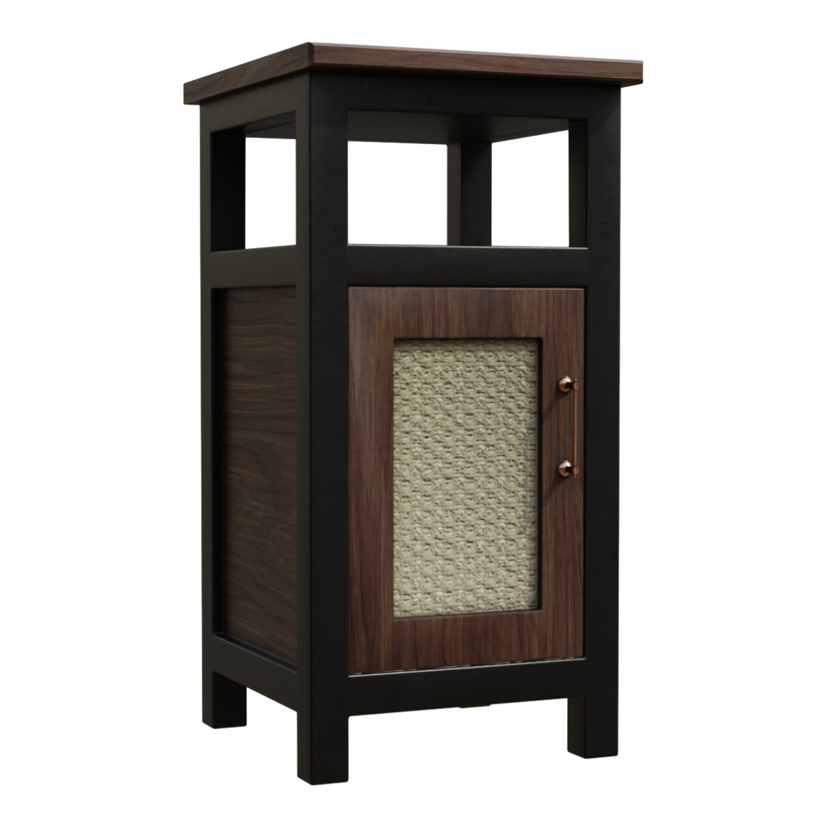 Bedside with door Bedside Bedside Bedroom No installation Solid wood Bedside Cabinet Small Storage Cabinet