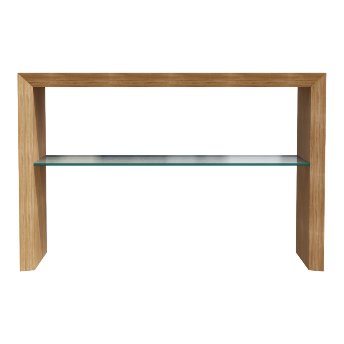 Modern minimalist solid wood glass combination shelf placement rack