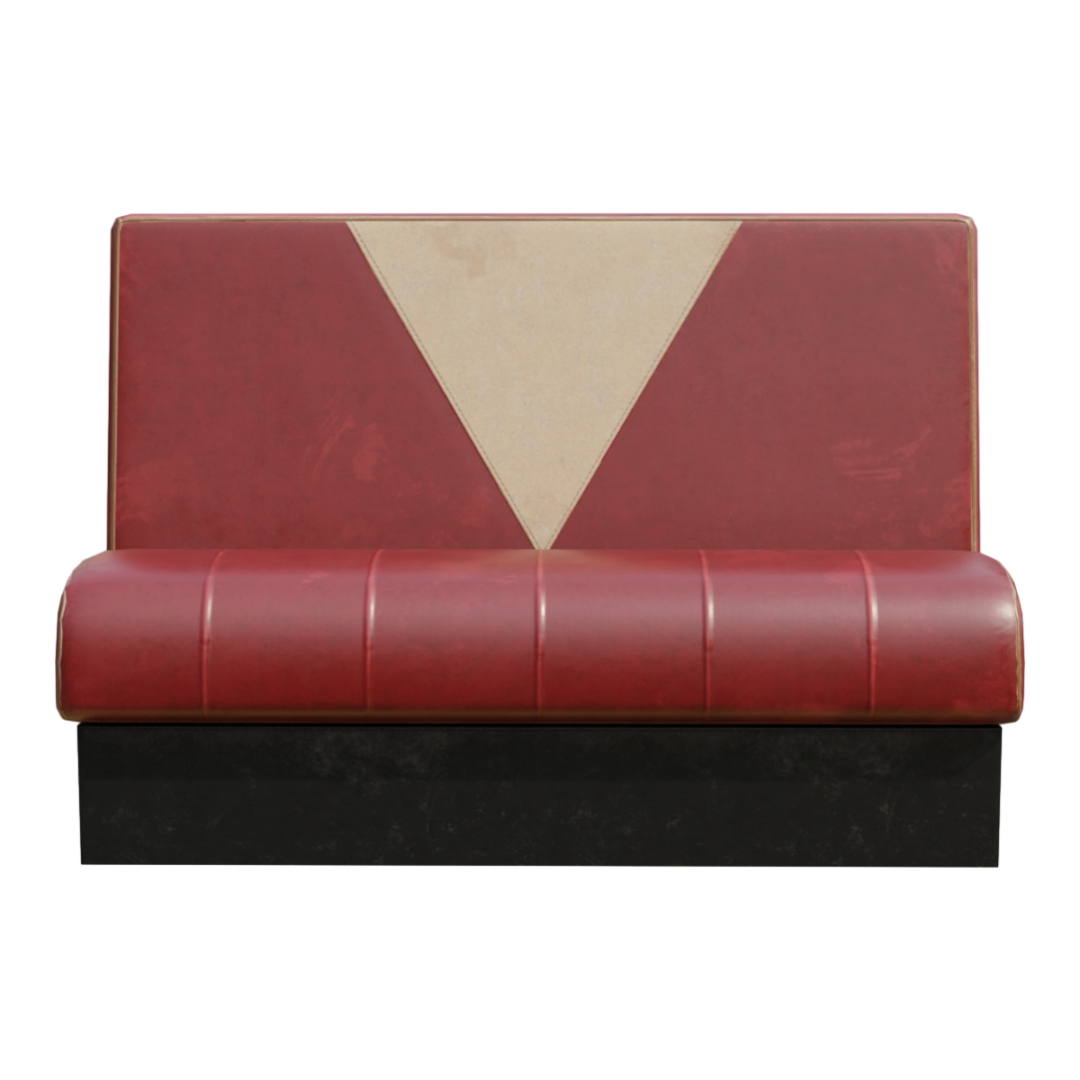 Wine red sofa, American leather booth, restaurant sofa chair