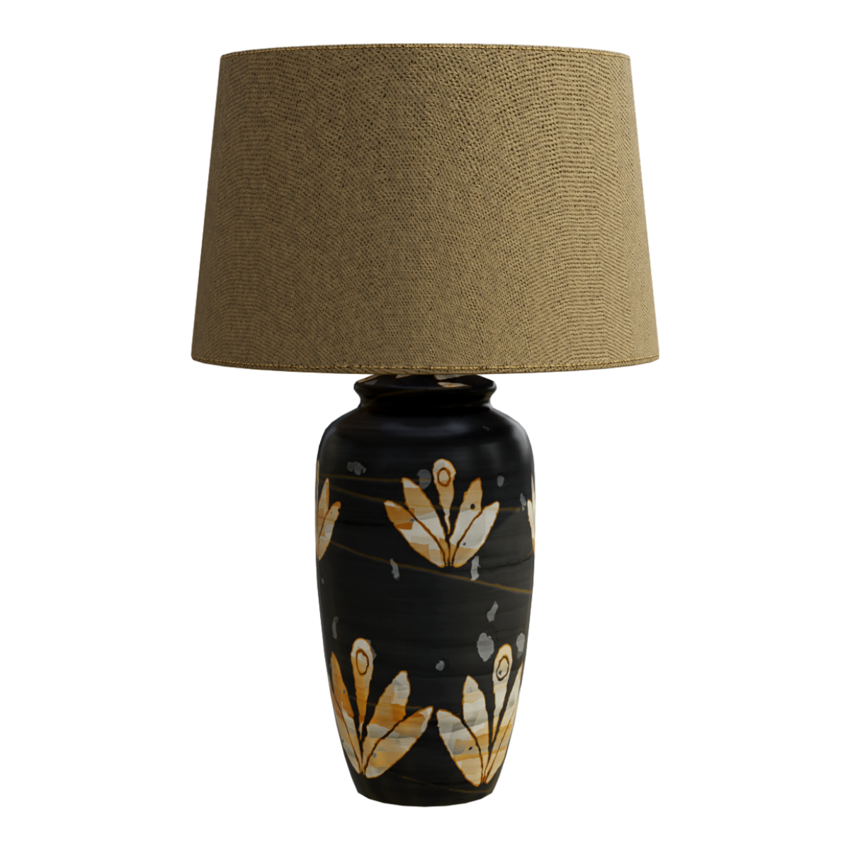 High end modern Chinese ceramic desk lamp, bedroom bedside lamp, household desk lamp, ceramic lamp