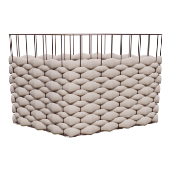 Vegetable basket, kitchen storage basket, iron woven rectangular desktop storage frame