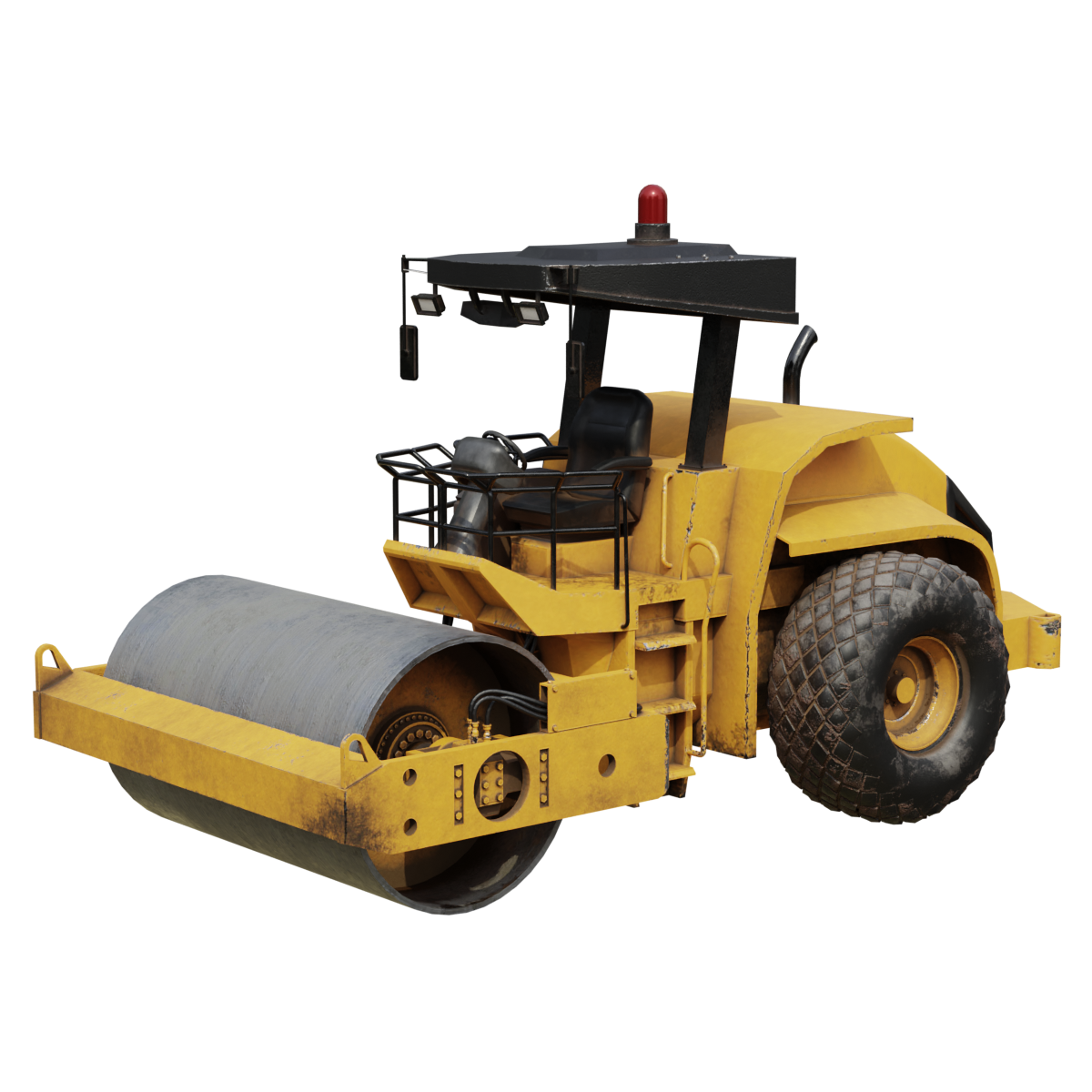 Multi purpose single steel wheel compactor for ditch construction and road compaction
