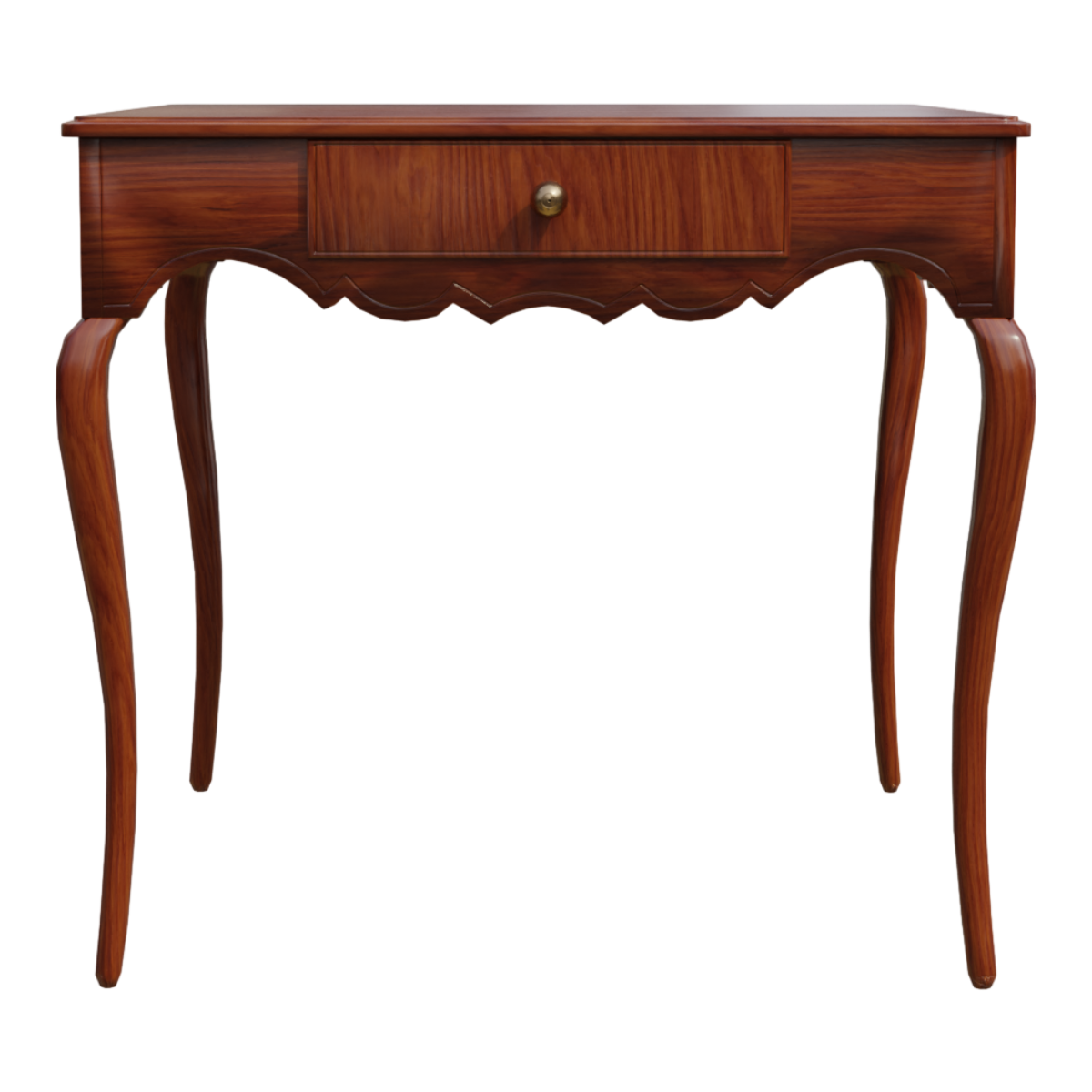 Solid wood square table, drawer table, solid wood classical entertainment table