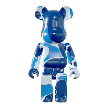 BearBrick Building Blocks Bear (Blue Camouflage Style)