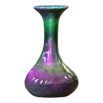 Hand blown colored glass vase