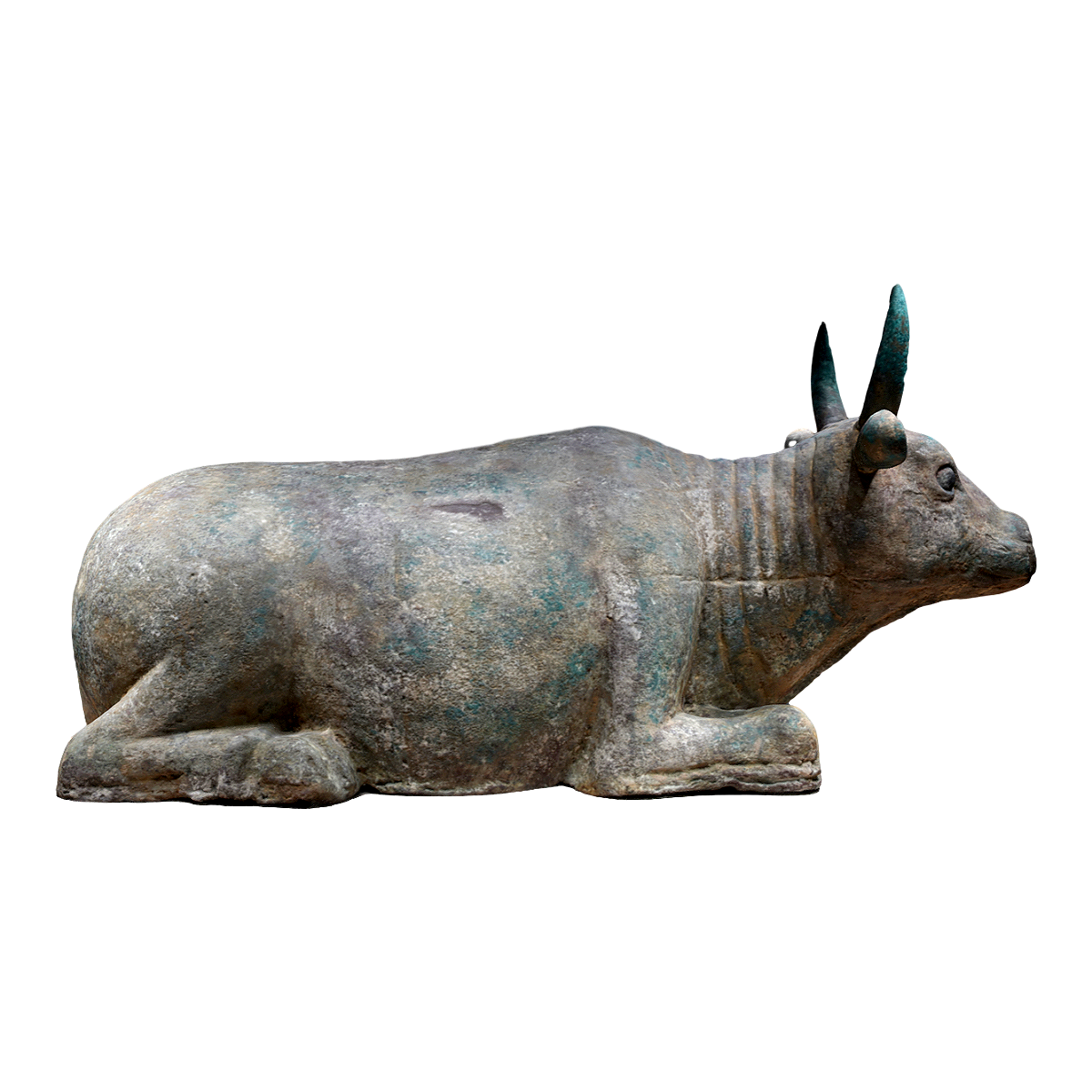 Sleeping Bull Sculpture