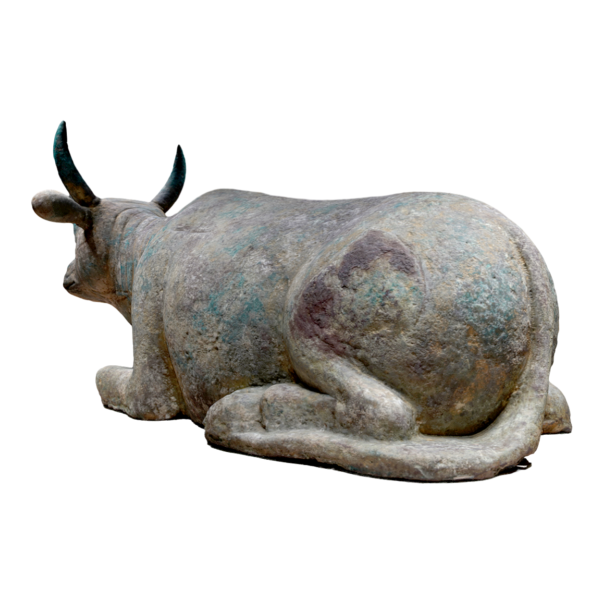 Sleeping Bull Sculpture