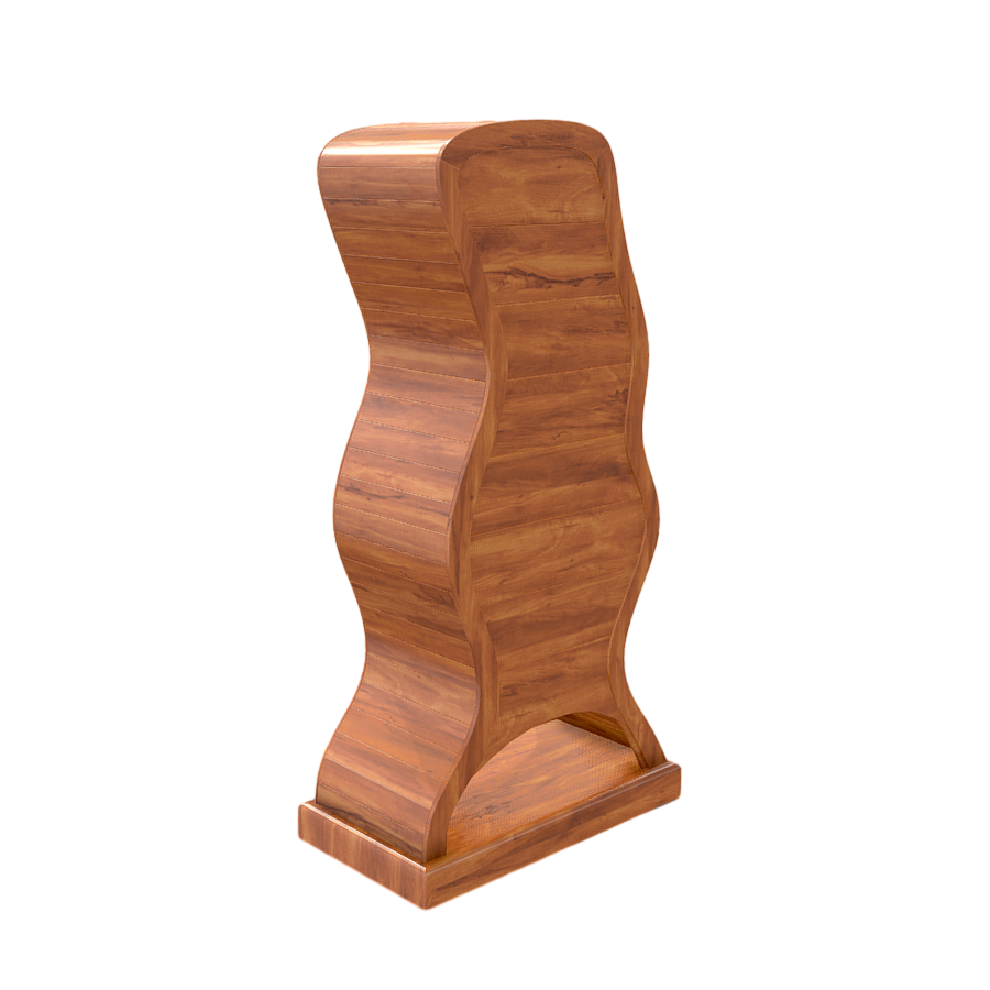 3D model of a wooden chest of drawers