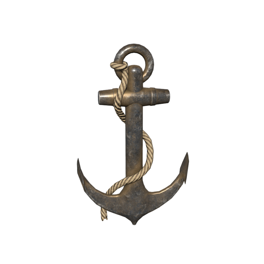 Realistic anchor 3D model