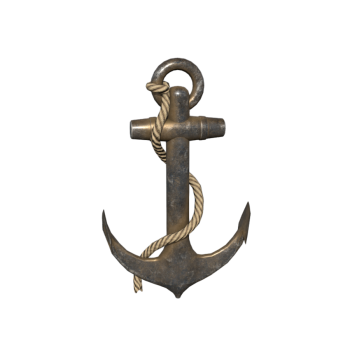 Realistic anchor 3D model