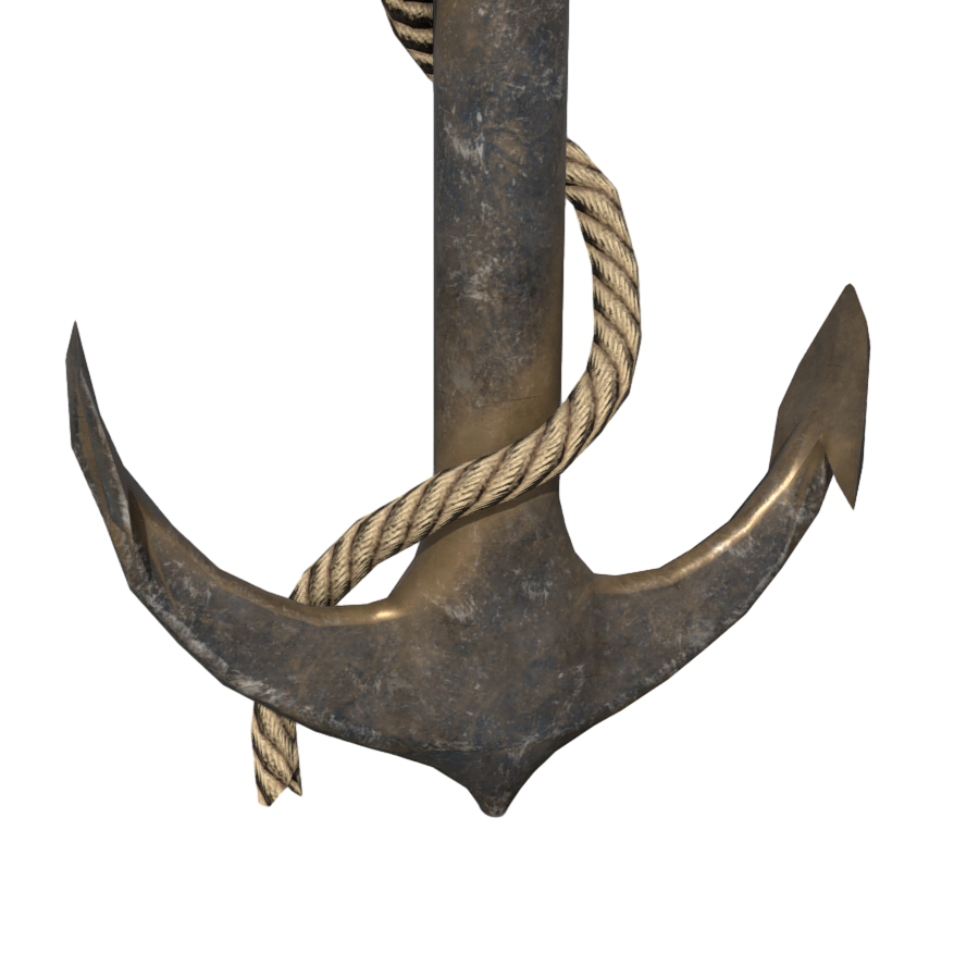 Realistic anchor 3D model