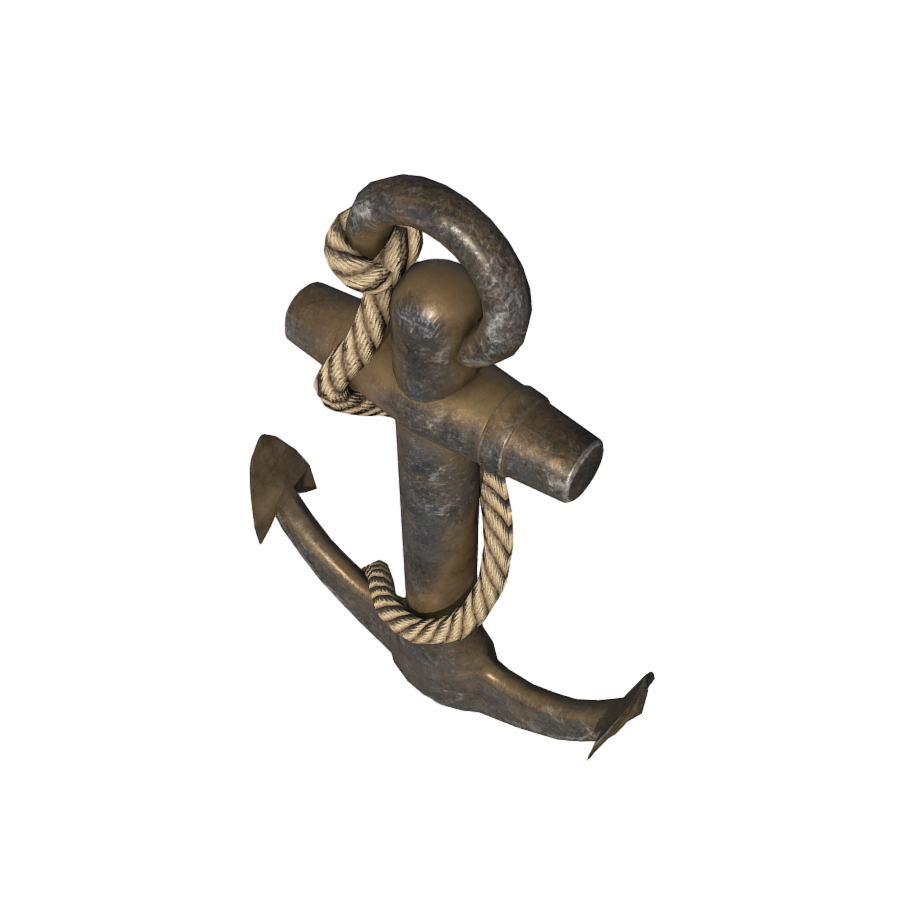 Realistic anchor 3D model