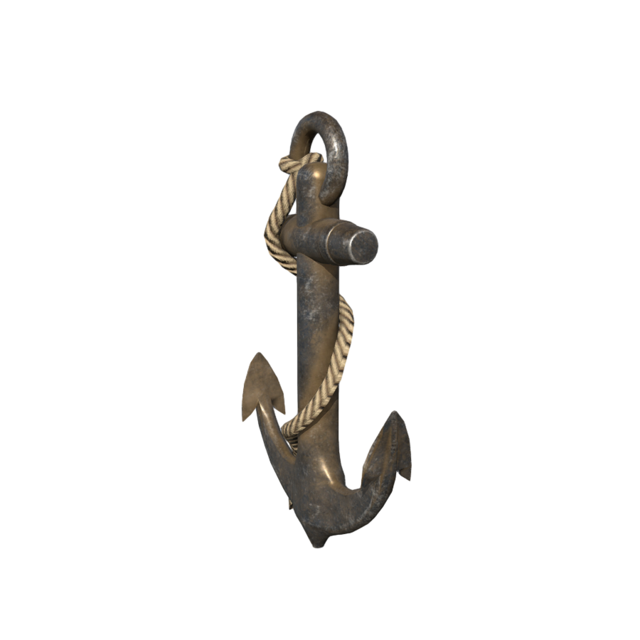 Realistic anchor 3D model