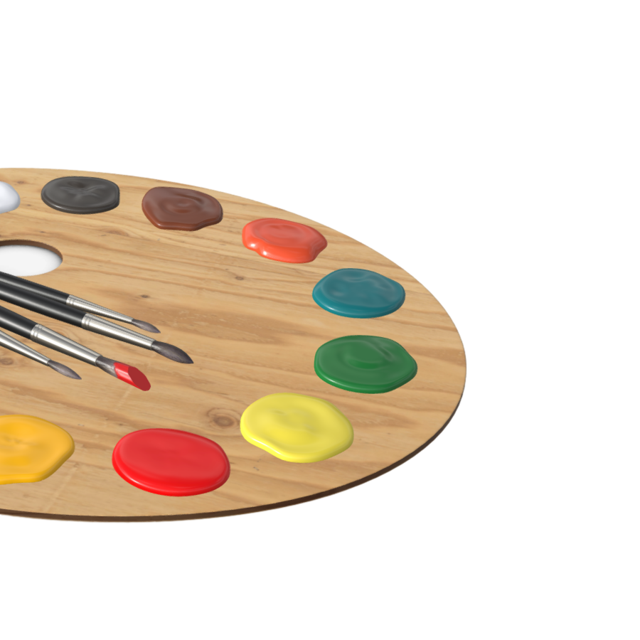 Wood palette 3D model