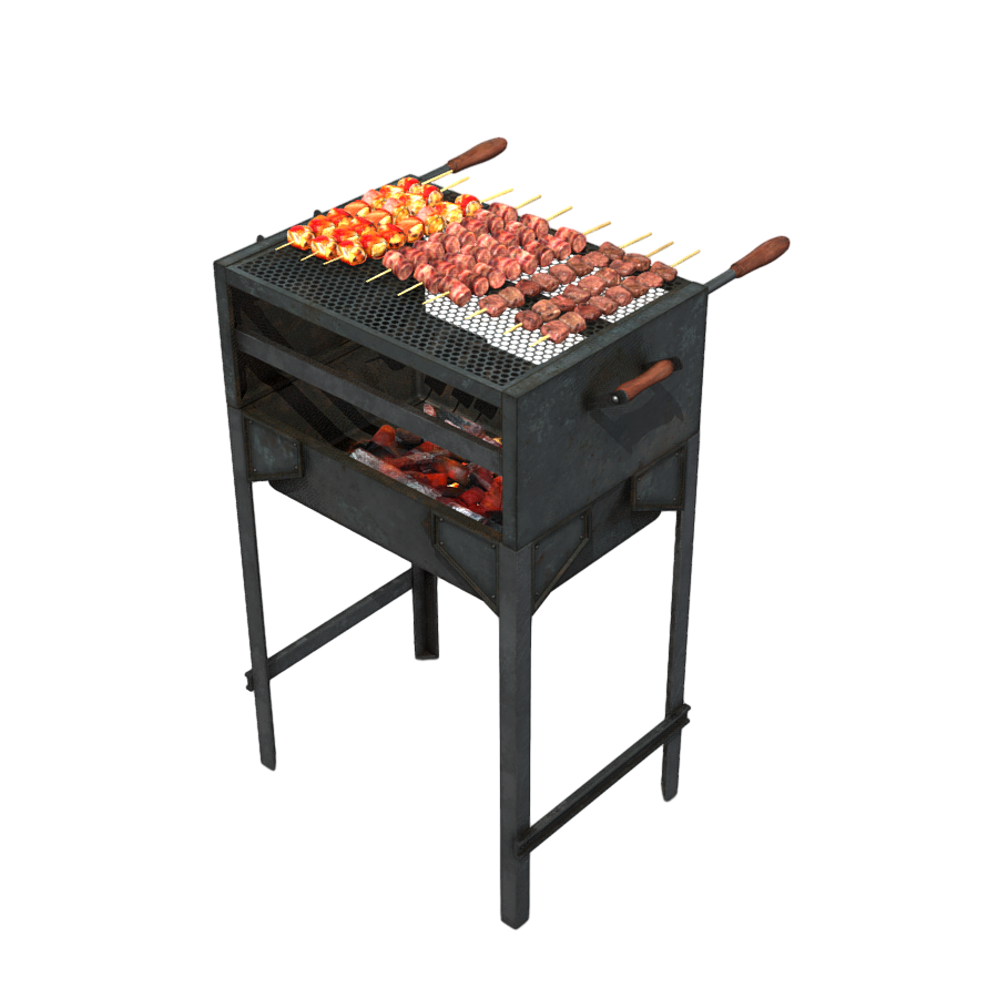Outdoor BBQ Grill 3D Model