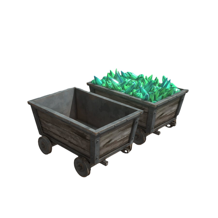 Green Crystal Mine 3D Model