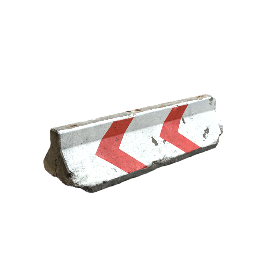 Concrete Barricade 3D Model