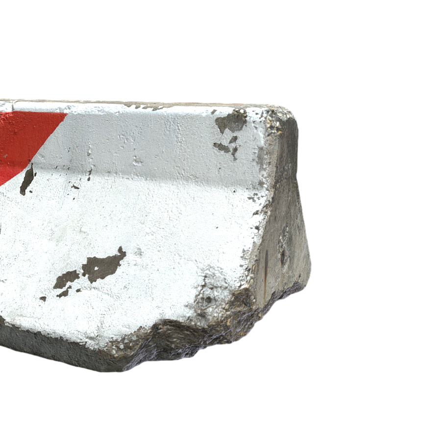 Concrete Barricade 3D Model