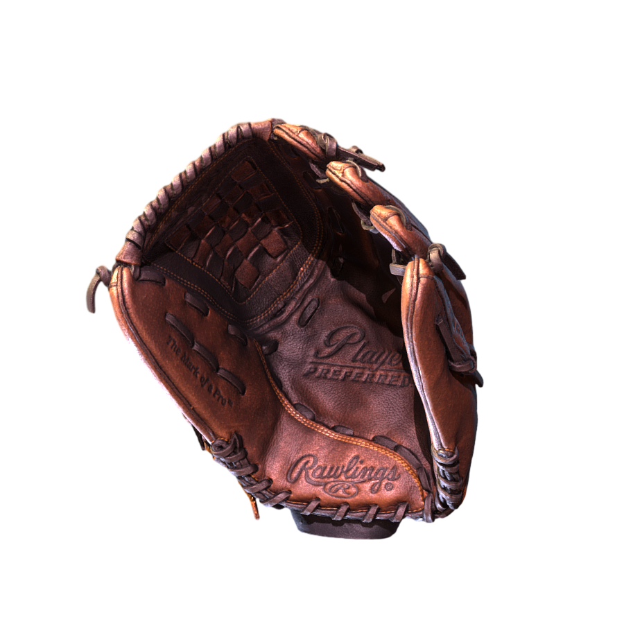 Realistic baseball glove 3D model