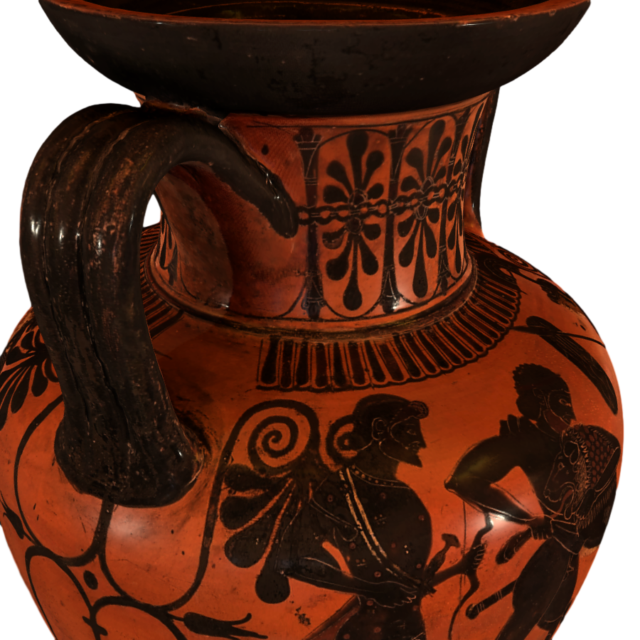 Ancient Greek Pottery Bottle 3D Model