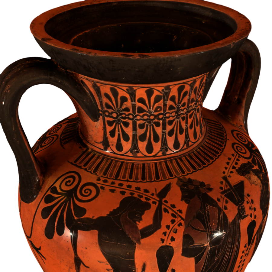 Ancient Greek Pottery Bottle 3D Model