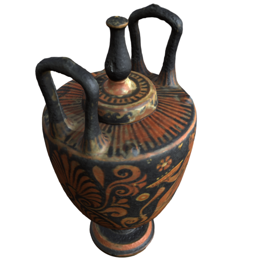 Ancient Greek Pottery Bottle 3D Model