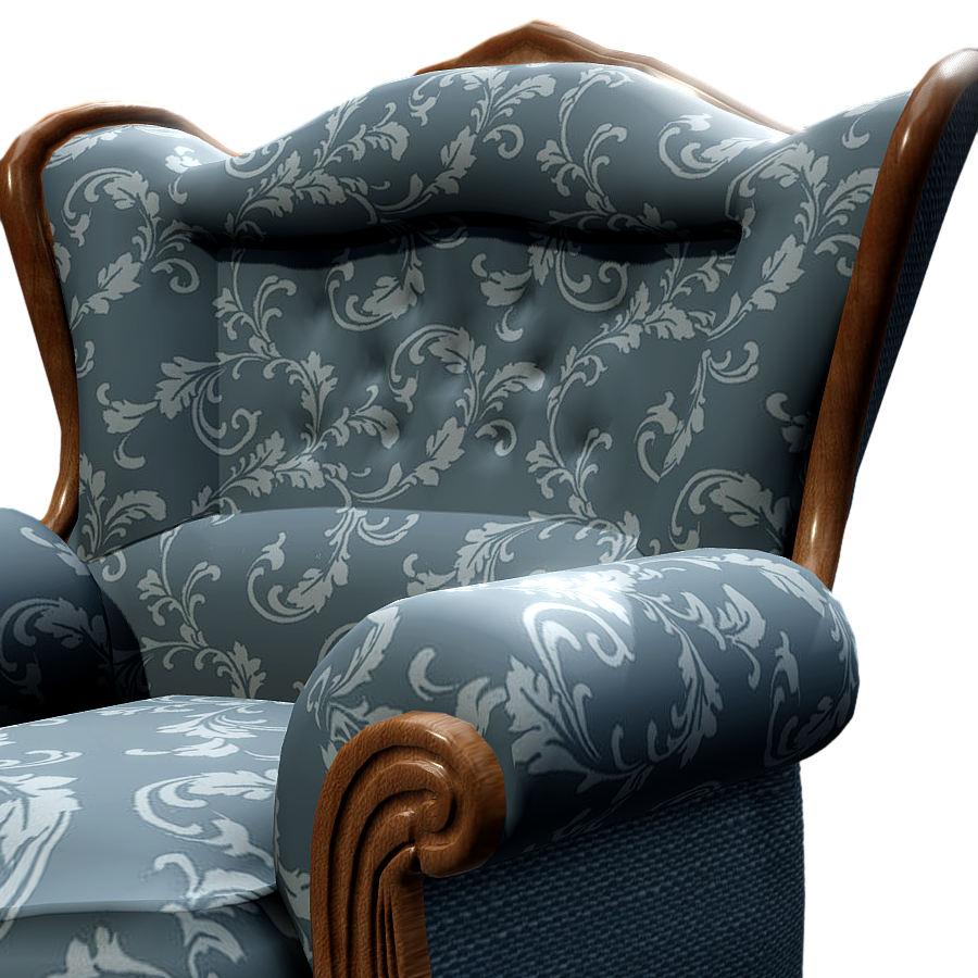 Classical European sofa chair 3D model
