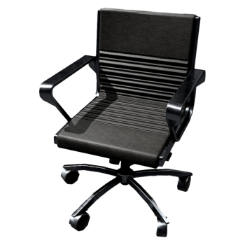 Black office computer chair 3D model