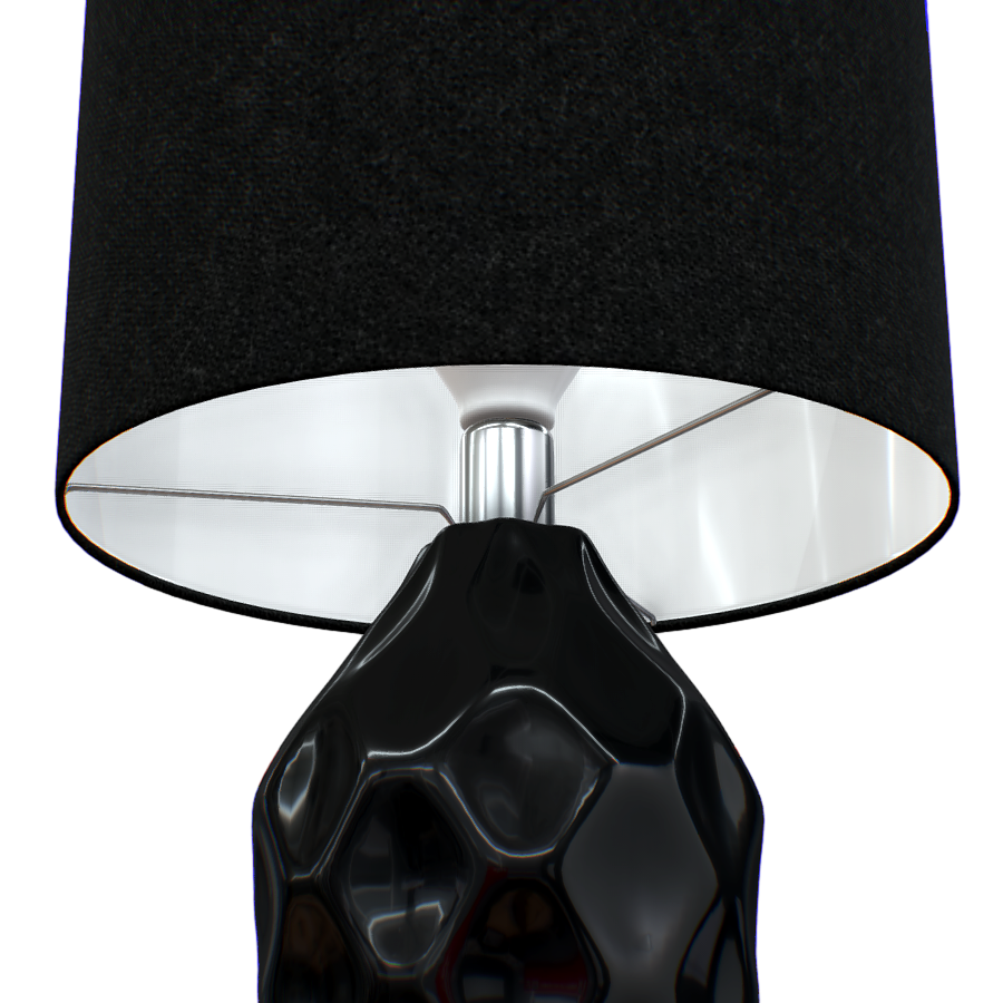 Black modern minimalist table lamp 3D model