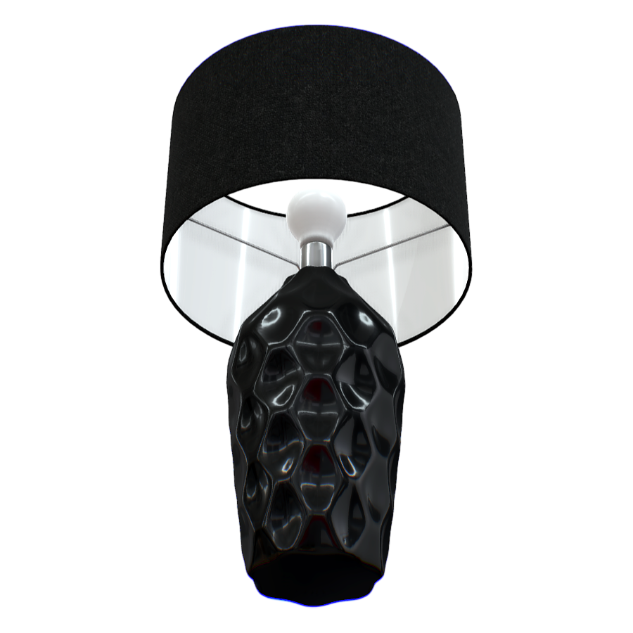 Black modern minimalist table lamp 3D model