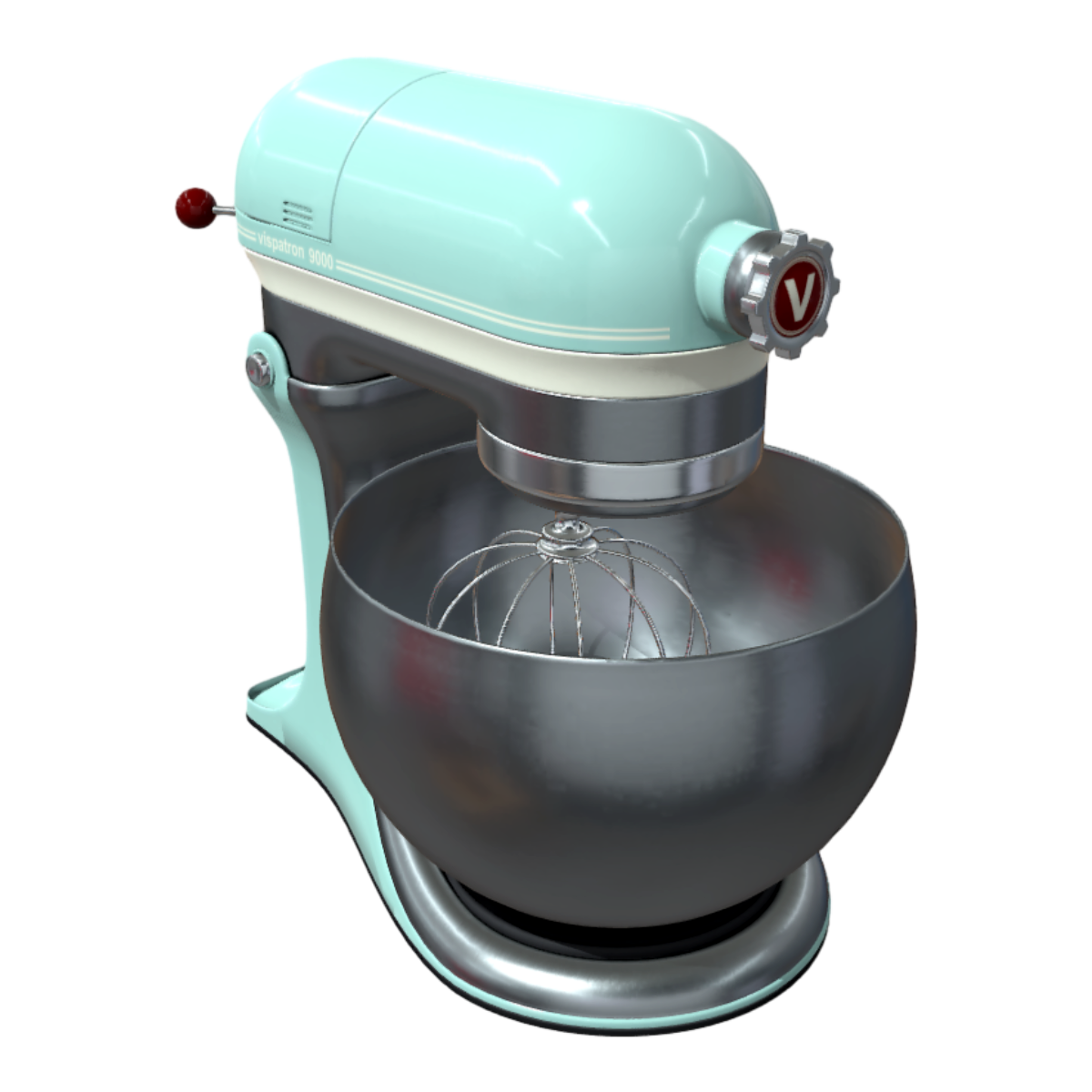 Fresh mint green mixer 3D model