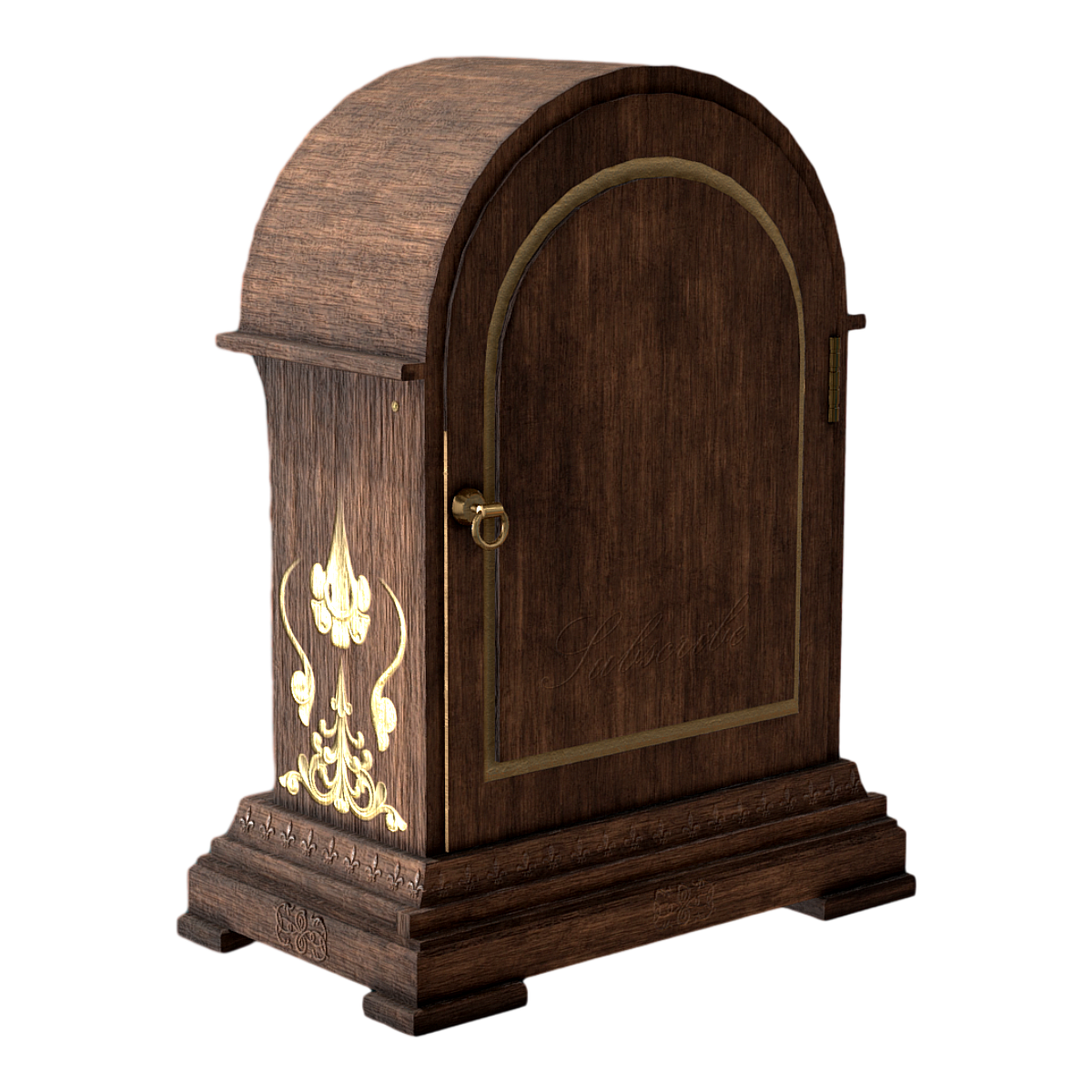 Retro Table Clock 3D Model