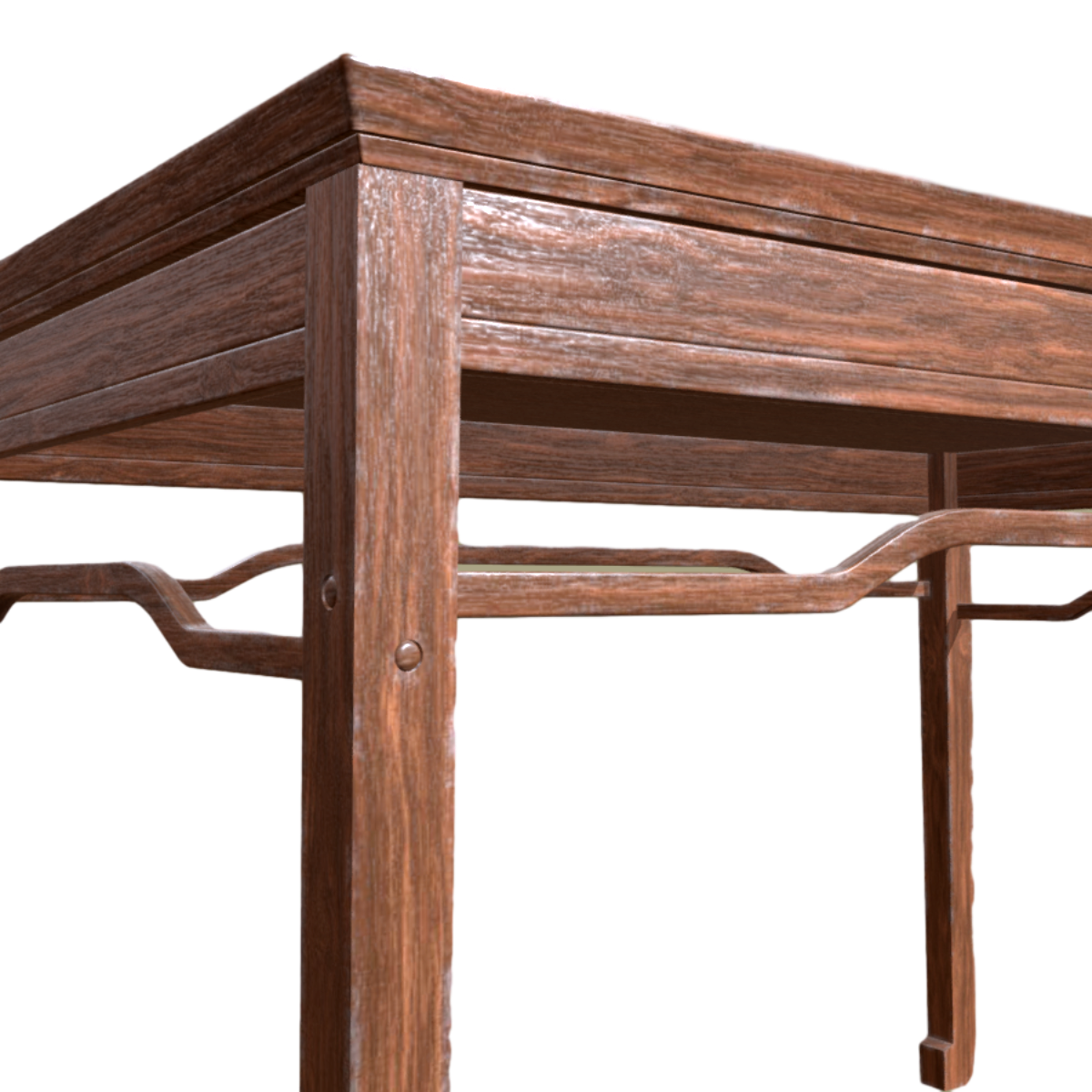 Chinese solid wood table 3D model