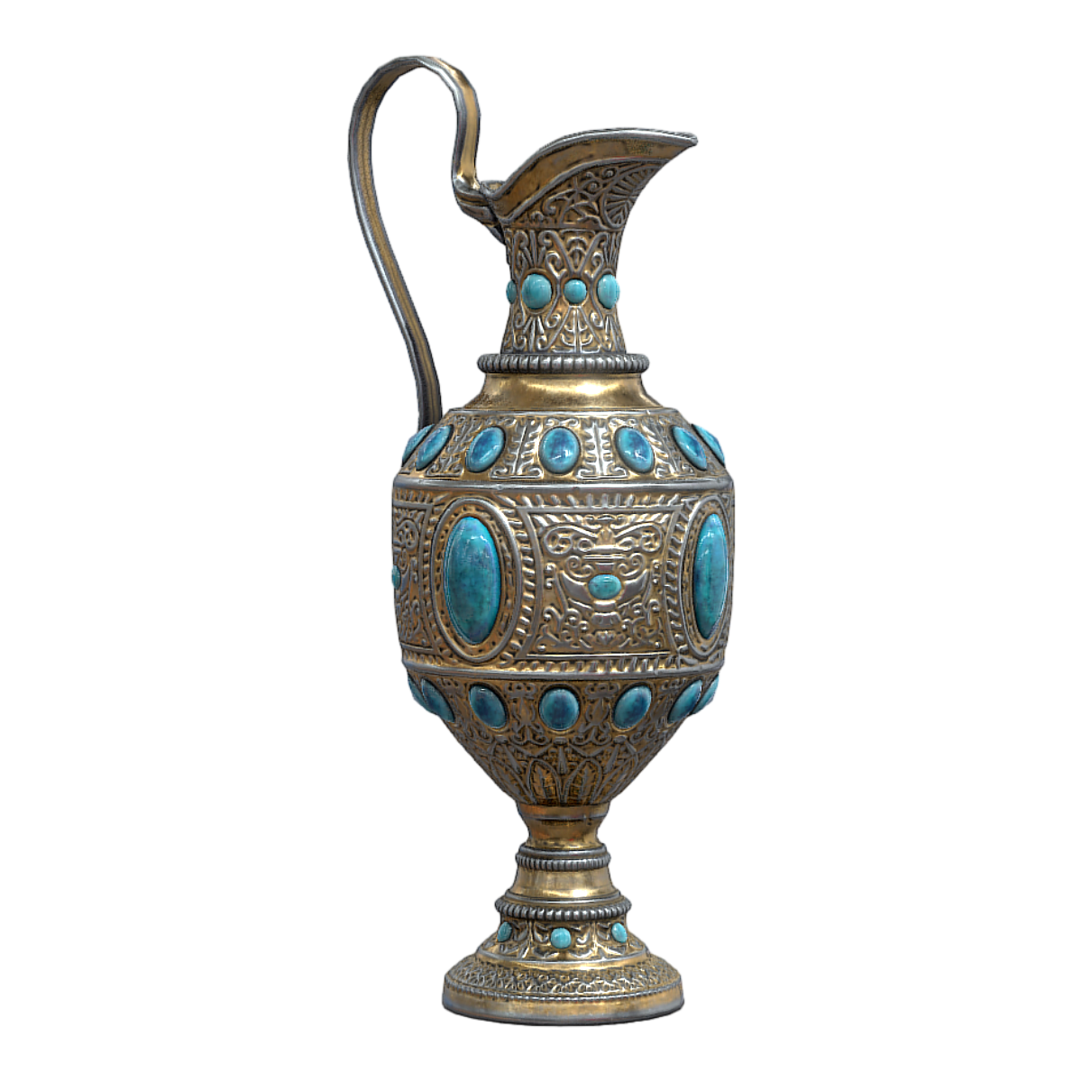 Exquisite copper pot 3D model