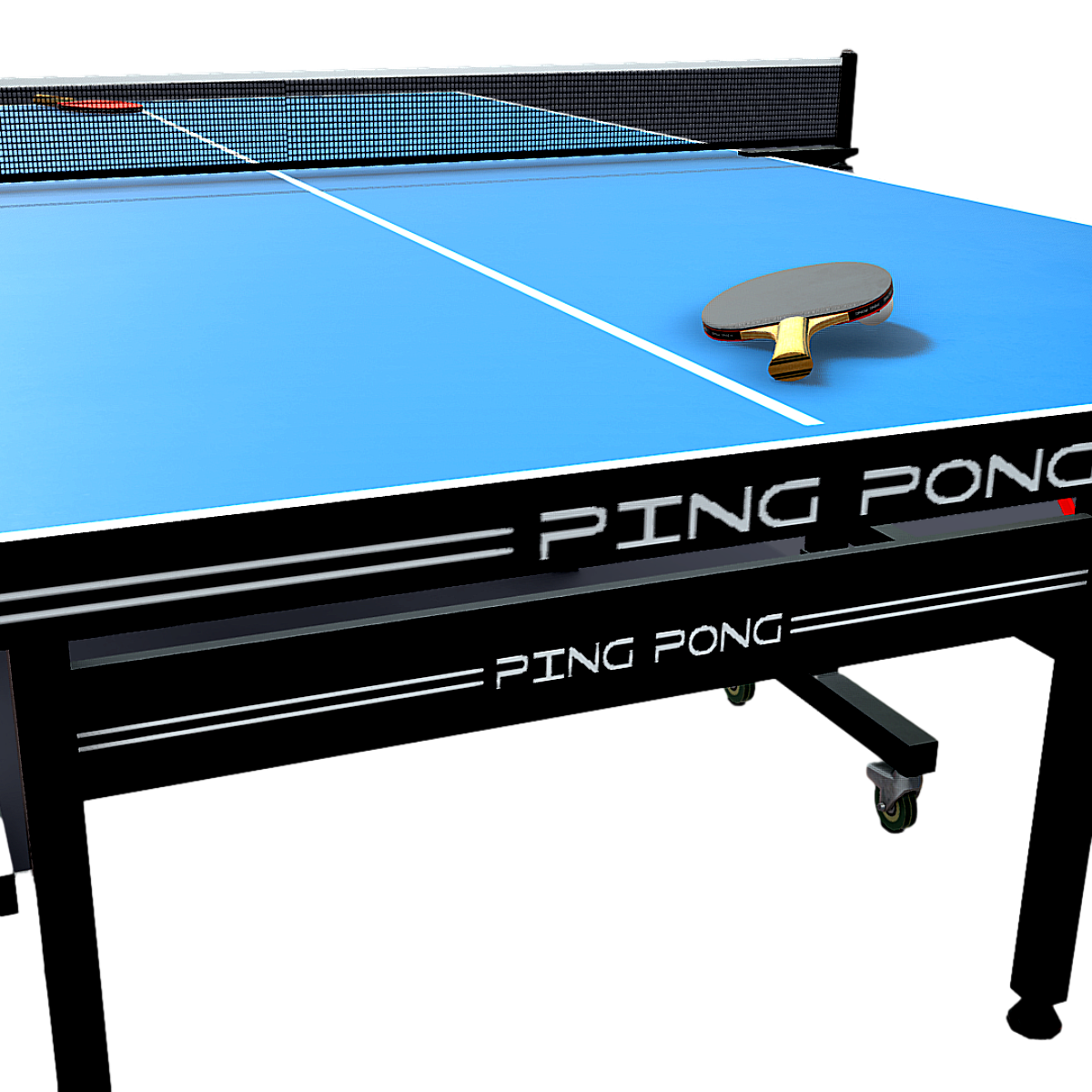 Realistic table tennis table 3D model