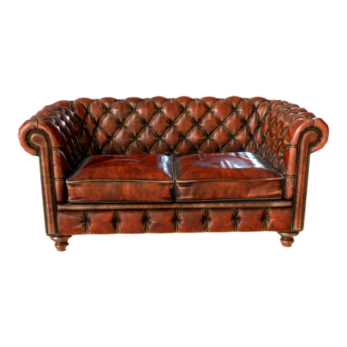 Do the old American leather sofa 3D model